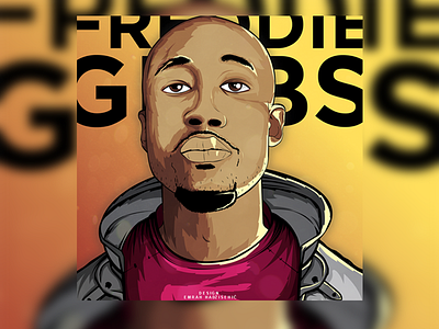 Freddie Gibbs Illustration album cartoon cover desgin face freddie gibbs graphic illustration