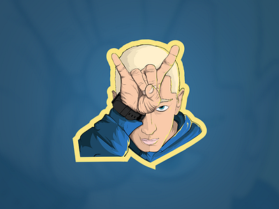 Eminem Illustration cartoon design draw drawing eminem face graphic illustration shady slim