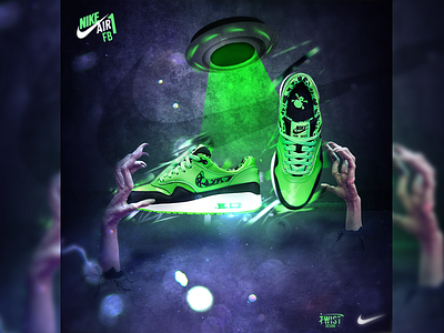 Nike Air Fb air alien fb air 1 green nike poster shoes venom zombie
