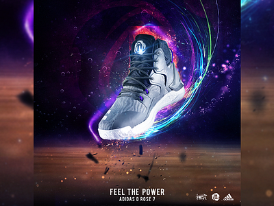 Feel the power! 7 adidas d rose energy explosion lights parket poster power purple shoes