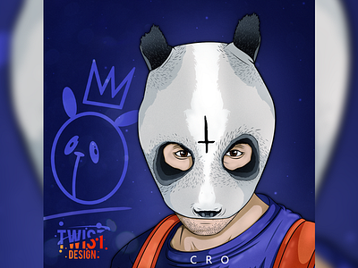 Cro ( Rap Artist ) - Illustration cro german illustration king man panda purple rap artist
