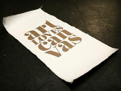 Alc Scrap art canvas logo print type