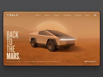 M VERSION OF TESLA CYBERTRUCK c4d industrial design webdesign