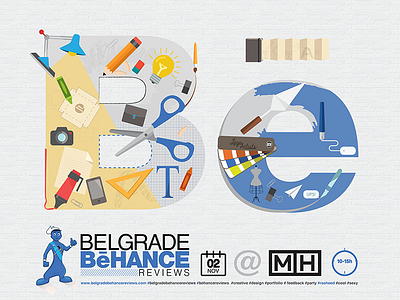 Belgrade Behance Reviews behance behancereviews belgrade illustration nenad ivanovic poster