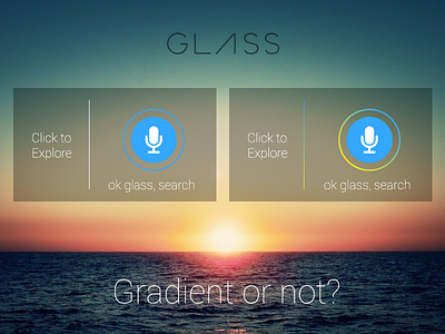 Google Glass - Gradient or not? flat glass google google glass google glasses gradient nenad ivanovic serbia ui ux