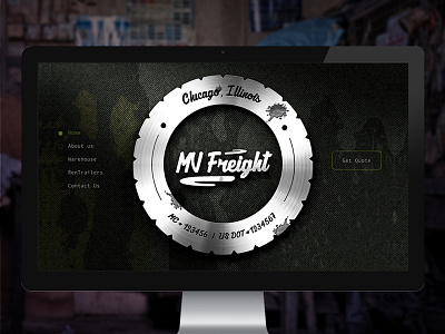 Freight Website Cover chicago cover freight icon illinois logo metal oil truck web website