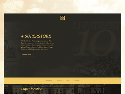 Superstore Homepage belgrade dark elegant fashion homepage landing landing page serbia superstore web webdesign yellow