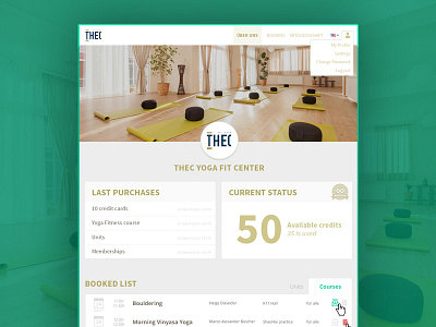 Yoga Startup - Booking Profile