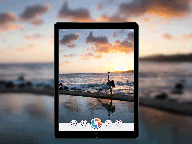 CamerApp for iPad animation app belgrade camera editing filter gif ipad photo prototyping serbia