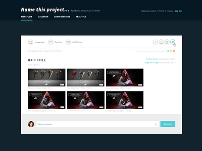 Project Management Software app flat nike project project management software sport tool ui ux web workflow
