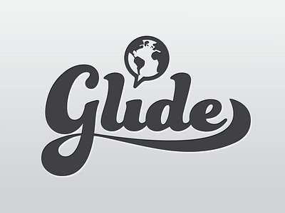 Glide logo (final) icon logo logo design map retro travel typography world