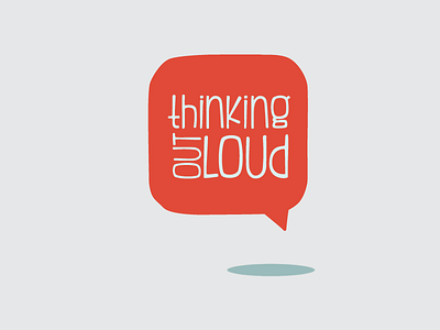 Thinking Out Loud Logo bubble clean listen logo minimal orange social speech talk