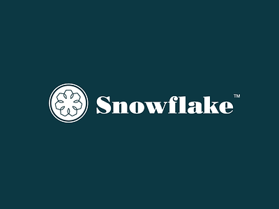 Snowflake Logo blue clean logo snow snowflake white