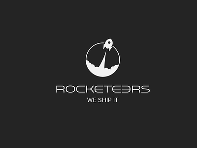 Rocketeers Logo exhaust go logo rocket ship smoke space