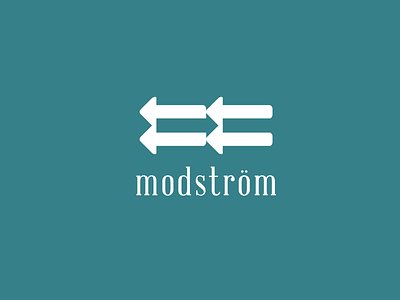 Modström Logo arrow counter current design green logo movement