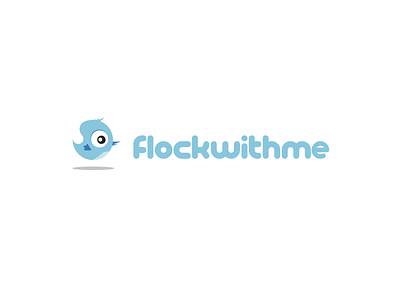 flockwithme logo bird birdie blue character fly logo tweet twitter wings