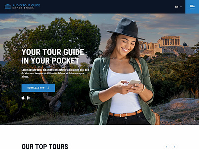 Audio Tour Guide audio design greece mobile app tour guide ui web website