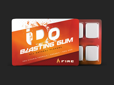 I-do Blast Gum - FIRE art brand design branding design label label design label packaging logo logo design packaging packaging design packagingdesign