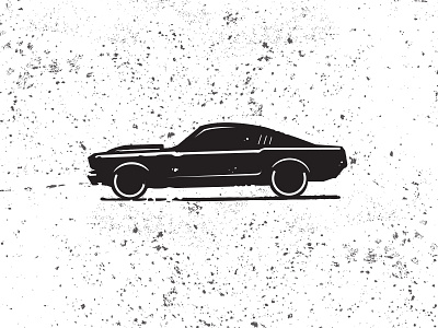 Mustang FastBack inspired by Jay Fletcher art automobile car classic design icon icon design illustration logo logo design vector