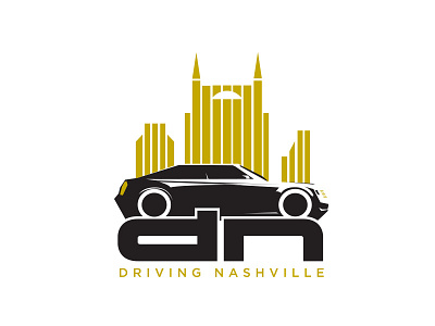 Driving Nashville Logo automobile car city logo logo design skyline
