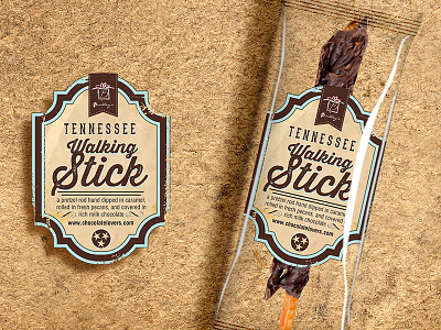 Tennessee Walking Stick Label candy candy bar packaging packaging design print print design tennessee