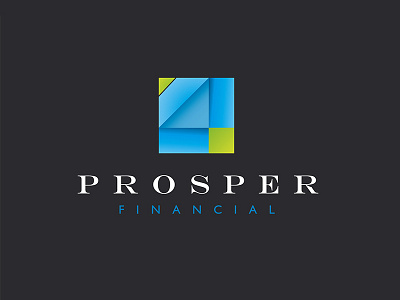 Prosper Financial Brand art blue brand design branding financial green logo logo design logos money