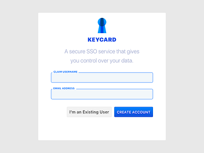 on boarding concept create account keycard on boarding sso