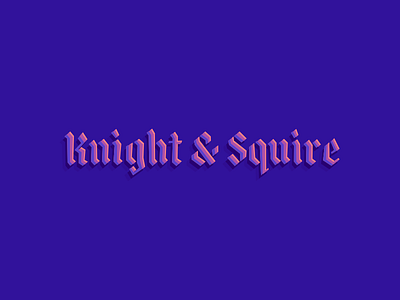 Knight & Squire blackletter chromaletter logotype
