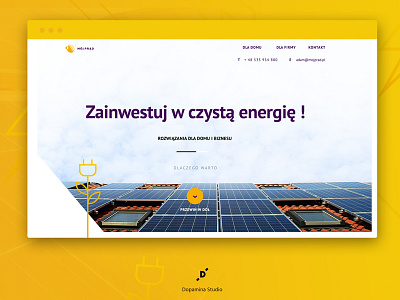 My Electricity design layout olsztyn one page poland solar solar energy sun ui web yellow