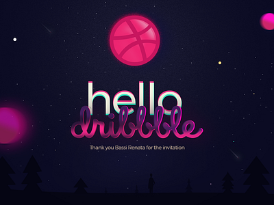 Hello Dribbble design hello hello dribbble universe