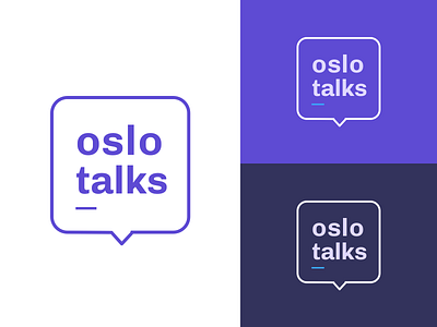 Oslo Talks branding design illustration logo talk typography ui vector