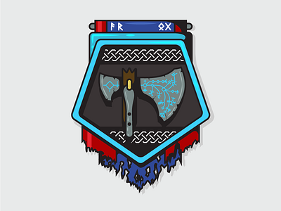 Leviathan Axe badge godofwar godofwaricons graphic design icons illustration leviathanaxe