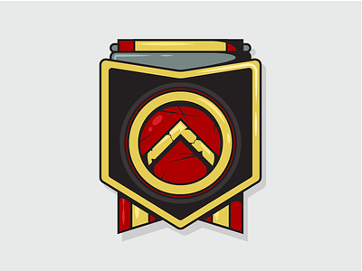 Spartan Badge 2d badge flat godofwar godofwaricons graphic graphic design icons illustration spartan