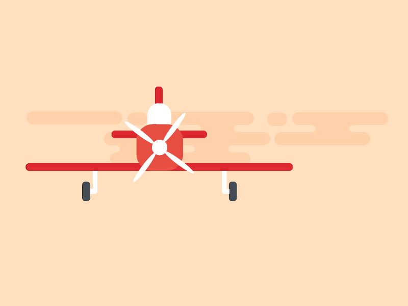 Plane 2d animation design flat motion plane
