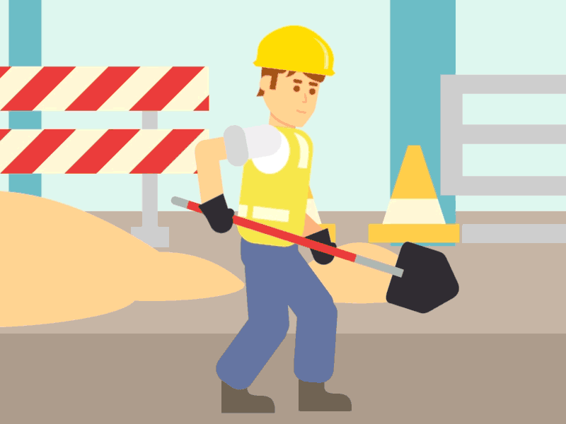 Construction Workers 2d animation construction design explainer flat graphic motion safety worker workers