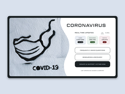 COVID-19 Design Concept - Real-Time Updates coronavirus covid 19 realtime ui ux