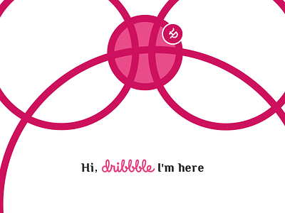 Hi, Dribbble I'm Here arabic brand branding calligraphy design designer dribbble hallo icon iconic logo typography