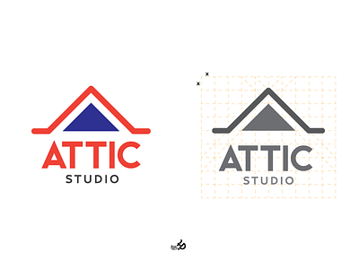 Attic Studio Logo branding identity illustration logo mark studio
