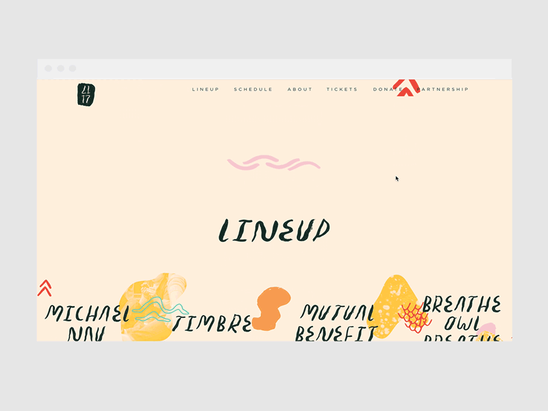 Lamplight Music Festival design experience festival illustration interaction music typography ui user ux web