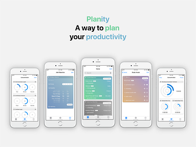 Planity - Plan your Productivity app ios design mobile design planity productivity