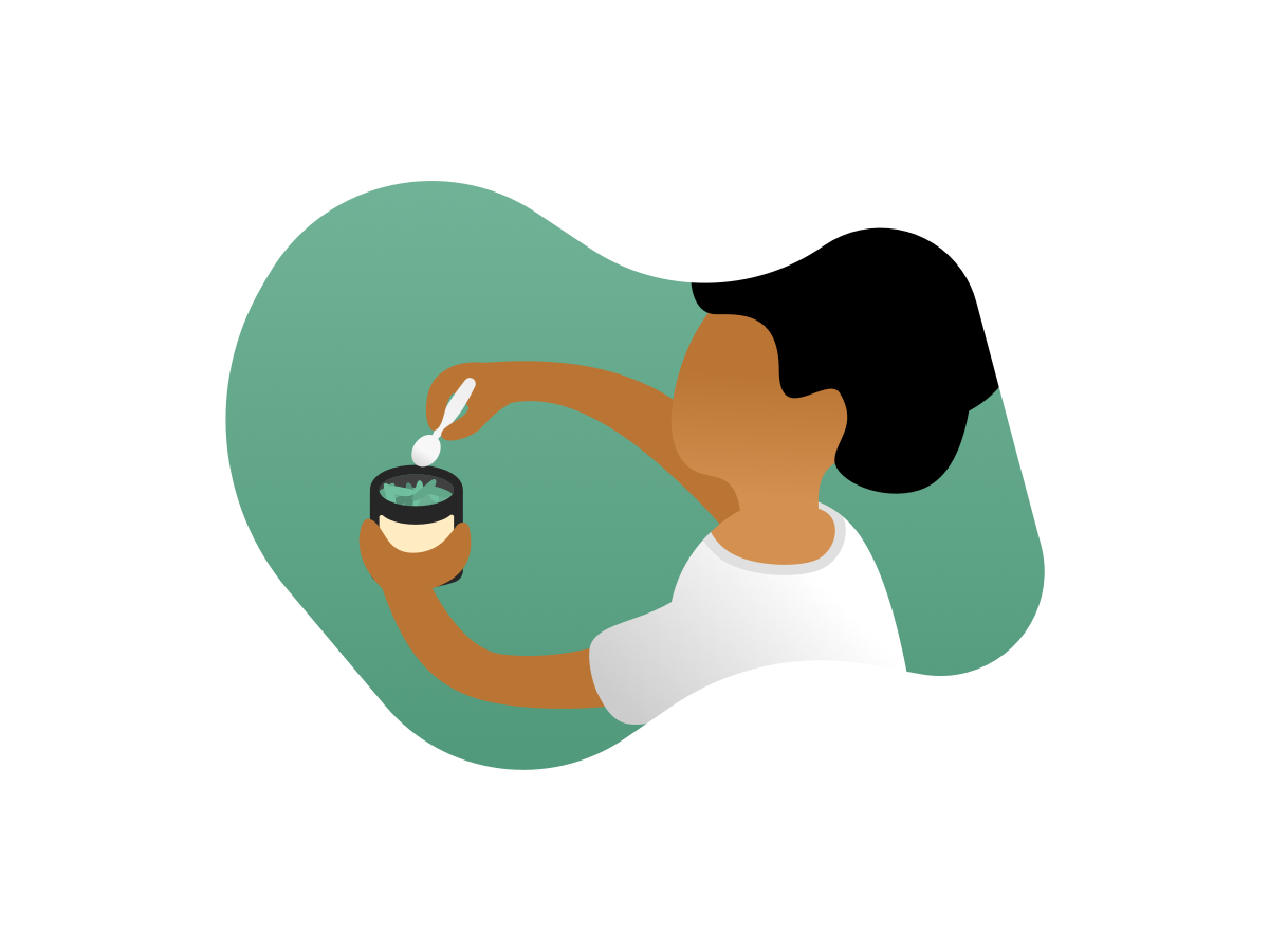 Tea App - Illustration #2 app design illustration mobile app onboarding tea tea leaves