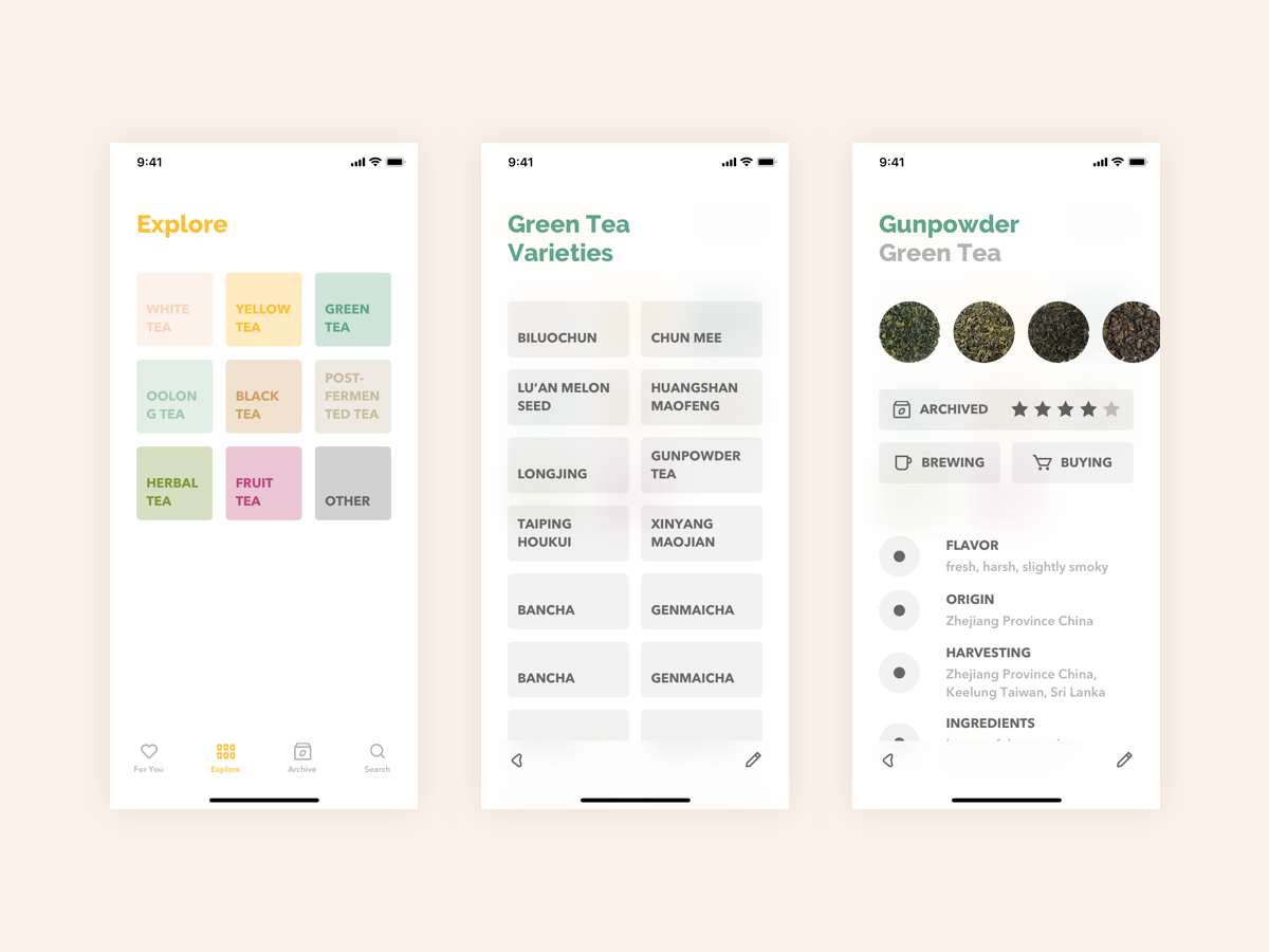 Tea App - Explore Tea