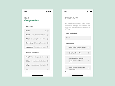 Edit Tea app app design clean collaboration community design edit ios minimal mobile app mobile design product design ranking submission tea typography ui ui design ux ux design