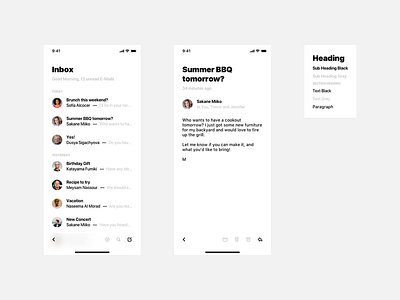iOS Mail Redesign accessibility app app design bottom bar bottom nav clean concept interface ios mail minimal mobile mobile app mobile design product design redesign typography ui usability ux