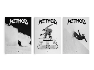 METHOD 17 VOLUME Regular issues covers art direction design editoria editorial design graphic shredding snowboarding