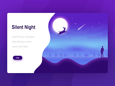 Silent night color illustration ps