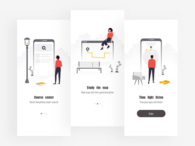 Guidance page color design dribbble hello illustration ui