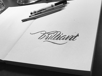"Brilliant" Typography daily drawing typography