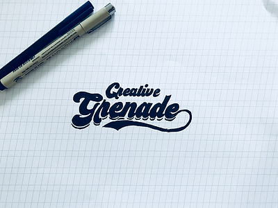 "Creative Grenade" 70's Style creative daily typography typographydaily
