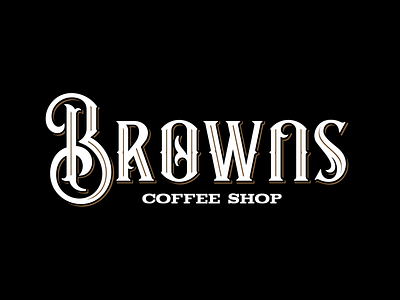 "Browns Coffee Shop" logotype daily lettering logotype typography